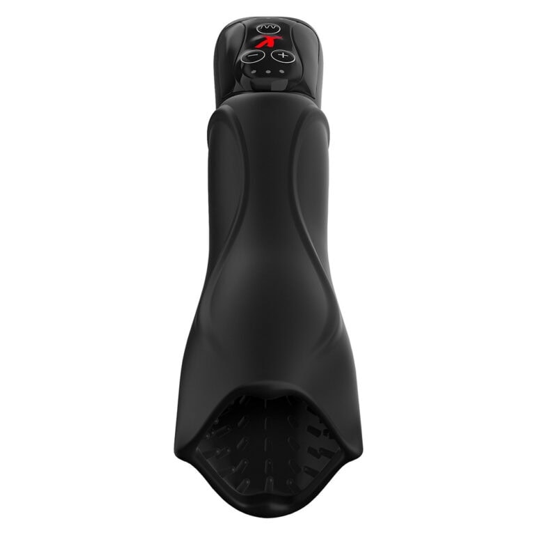 Pipedream Extreme Vibrating Roto Teazer Masturbator Vibrating and Stroking Black Silicone detail