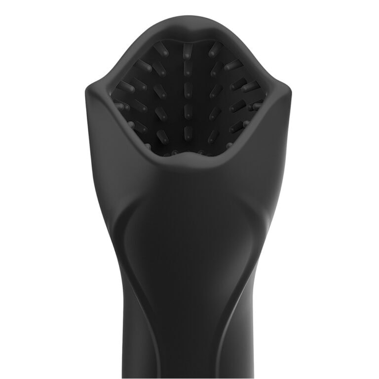 Pipedream Extreme Vibrating Roto Teazer Masturbator Vibrating and Stroking Black Silicone detail