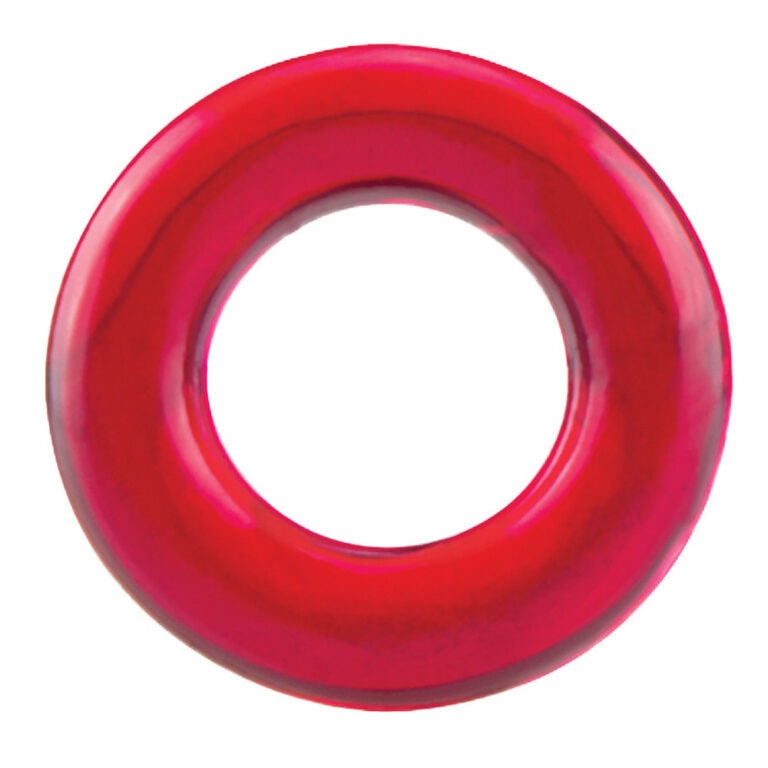 An SEO-friendly image featuring a red silicone vibrator ring designed for adult pleasure and intimacy enhancement. Perfect for couples seeking innovative sextech products to improve their experience.