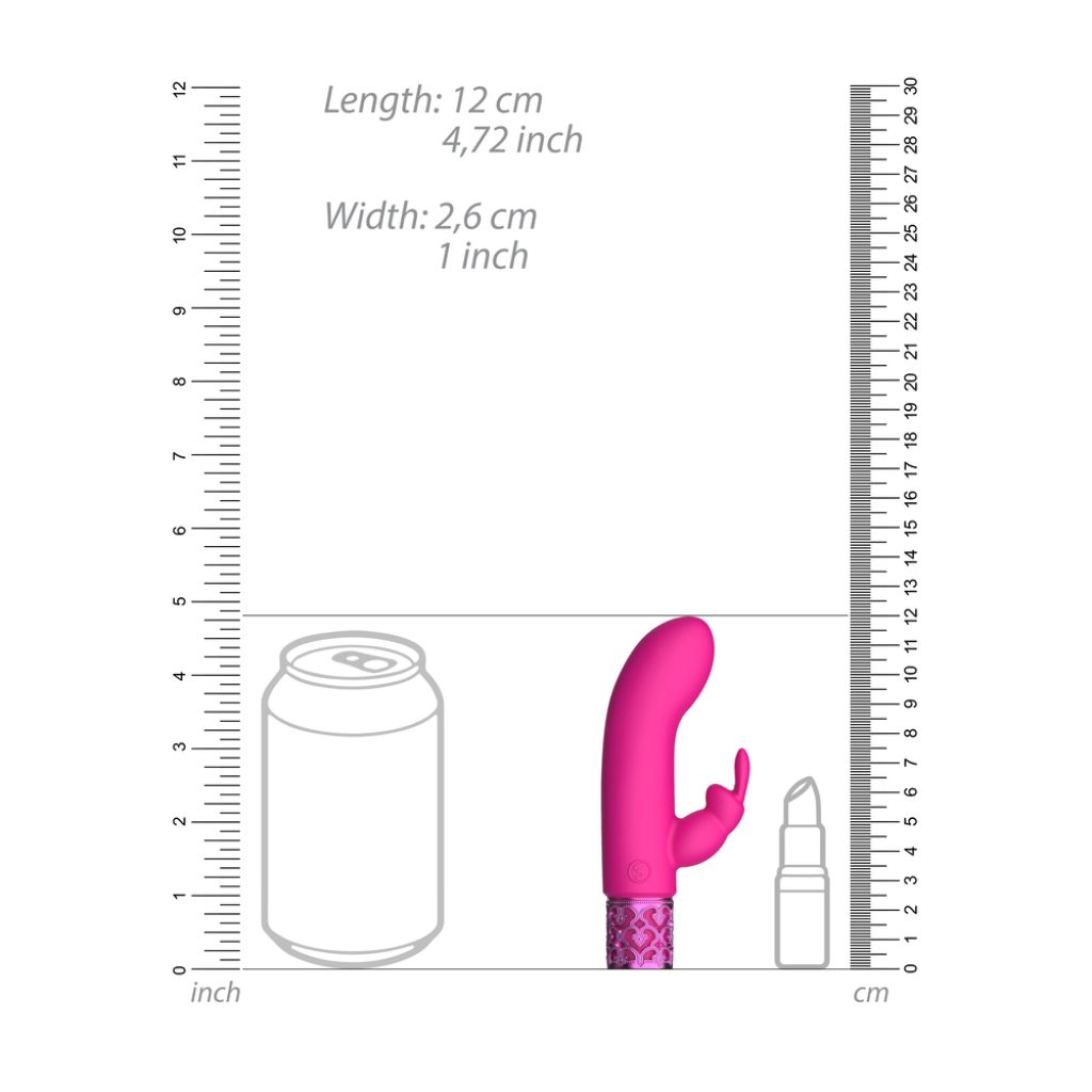 Royal Gems Dazzling Rechargeable Rabbit Bullet Pink, in packaging