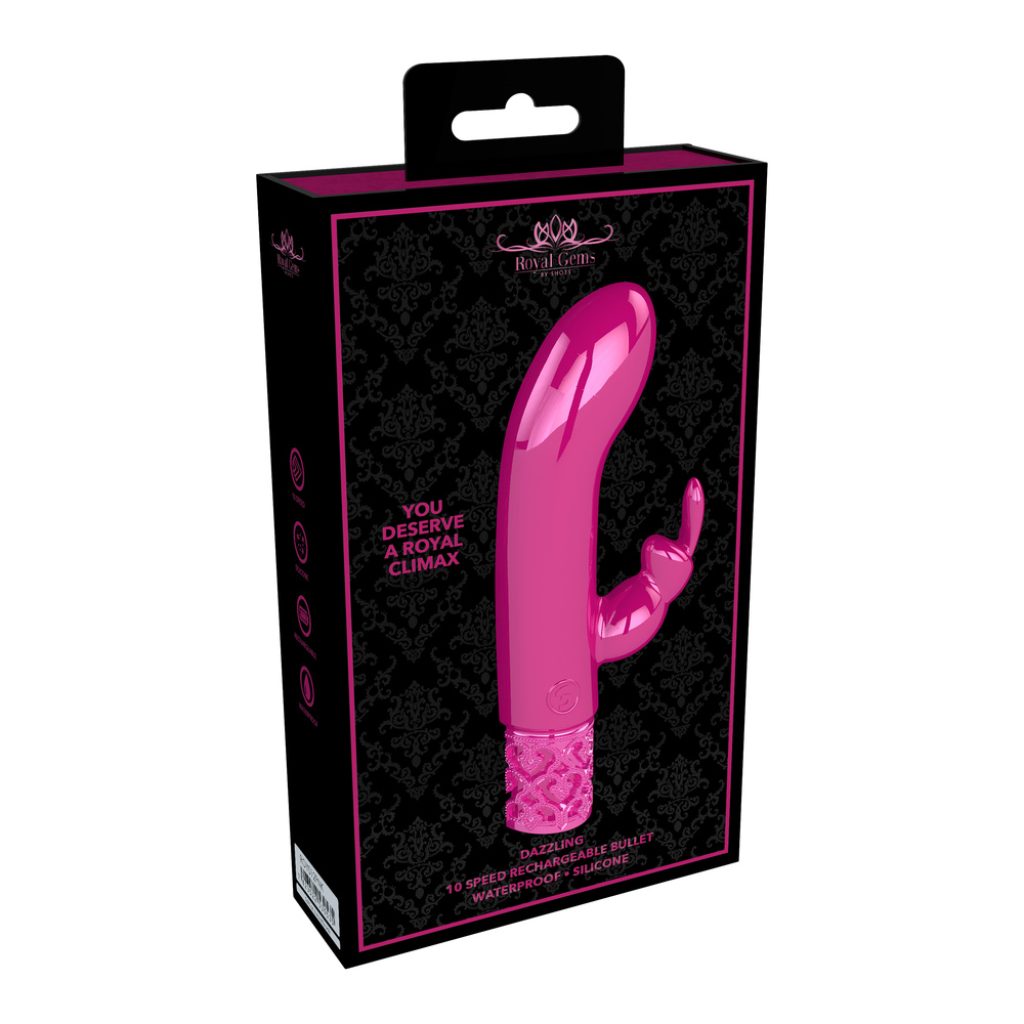 Royal Gems Dazzling Rechargeable Rabbit Bullet Pink, usage demonstration