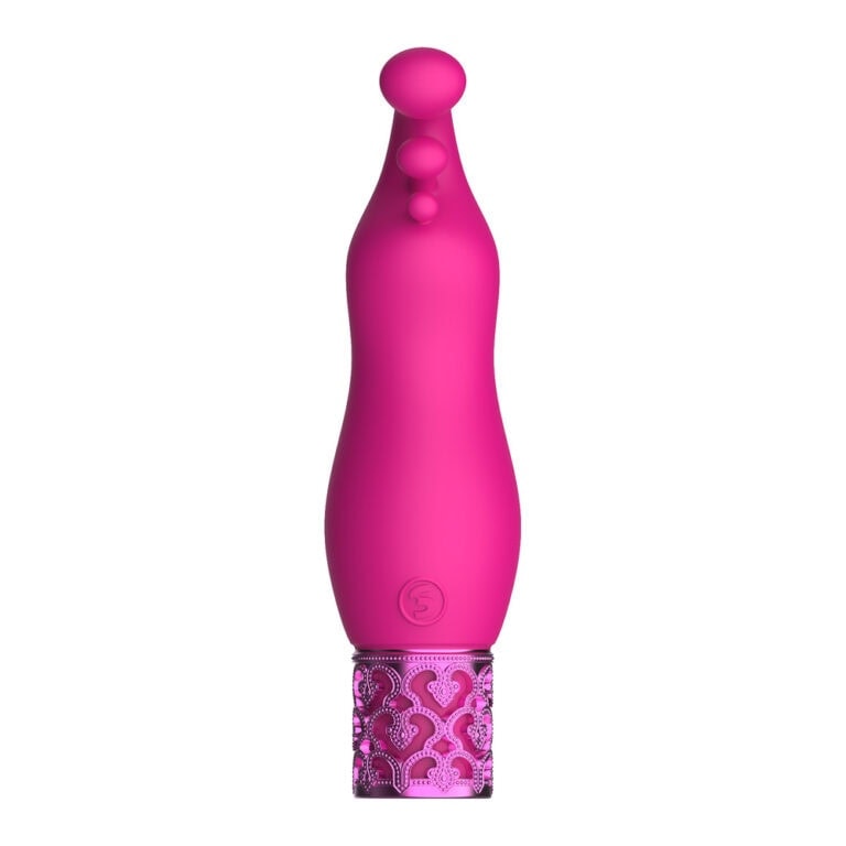 Royal Gems Exquisite Rechargeable Silicone Bullet Pink Mini Vibrators detail