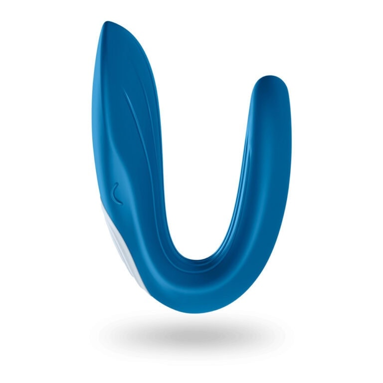 An ergonomic blue vibrator designed for intimate pleasure, featuring a curved shape for targeted stimulation and easy handling, ideal for exploring personal sensations and enhancing sexual wellness.