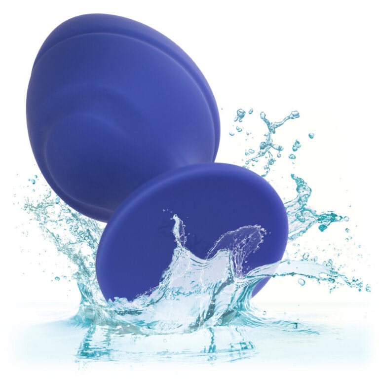 Two purple silicone butt plugs from the Cheeky Butt Plug Duo set.