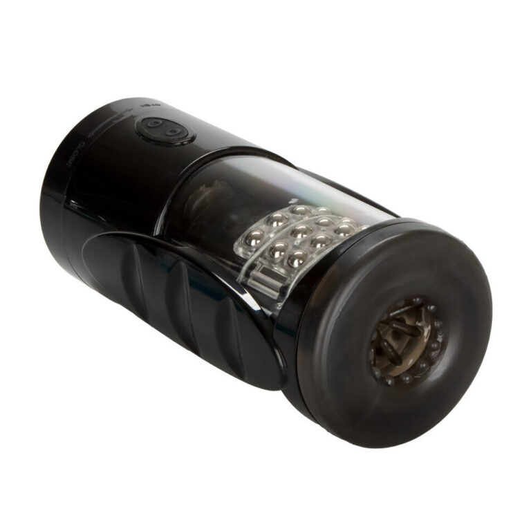 Vibrating male masturbator device with textured interior for enhanced pleasure, designed for adult intimacy and sexual wellness. Perfect for discreet use and personal satisfaction.