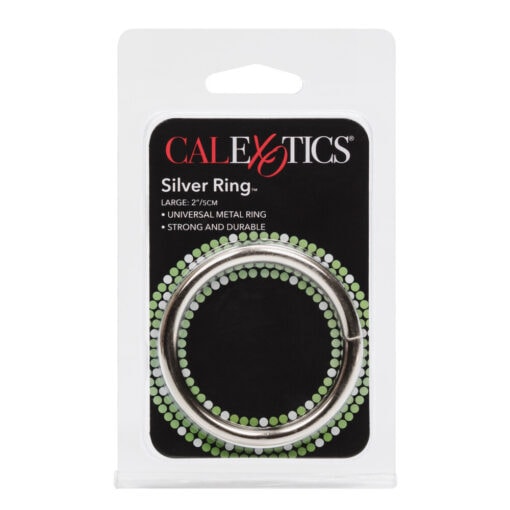 Caletics silver ring with green swarovski crystals.