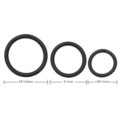 Three sizes of black o-rings are shown.
