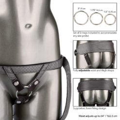 Alternative view of The Royal Vibrating Set Crotchless Strap On Plus Vibrating Probe