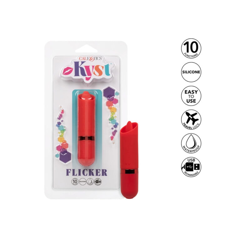 Kyst Flicker Mini Massager Flicker Mini Vibrators Red Silicone detail