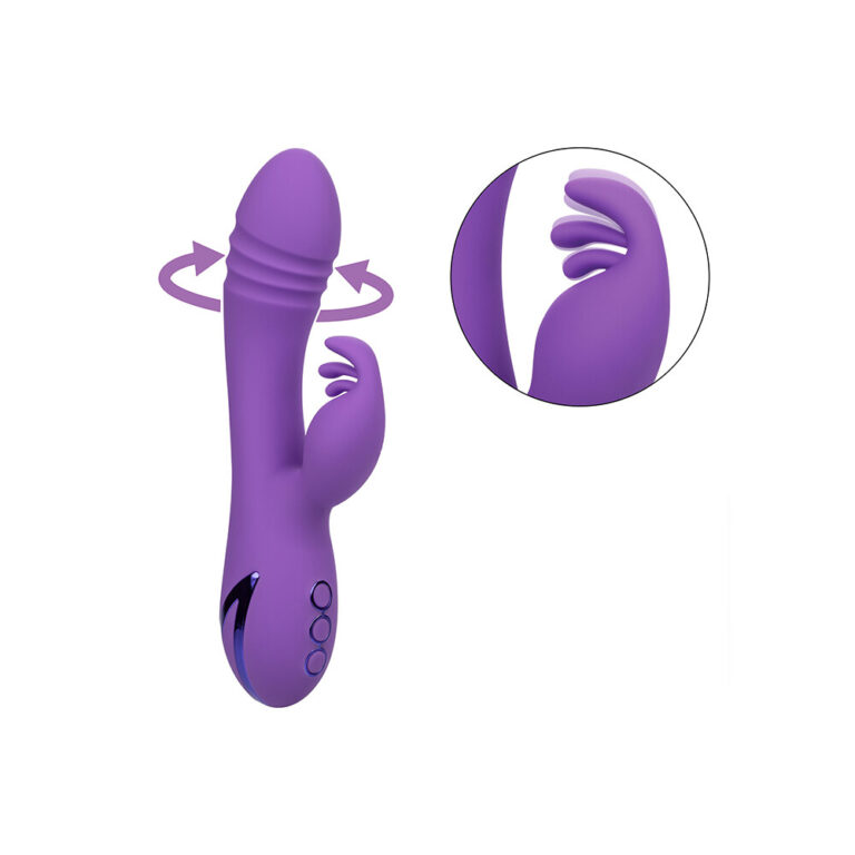 Vibrating G-spot and clitoral stimulator designed for women, featuring rotating head and multiple vibration modes for enhanced pleasure and intimacy.