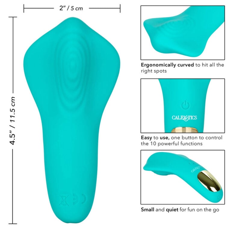 Ergonomically curved vibrator designed to hit all the right spots, featuring 10 powerful functions, easy one-button control, and a compact, quiet design for discreet pleasure on the go.