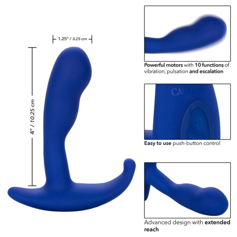 Admiral Advanced Curved Probe Anal Probes Blue Silicone detail