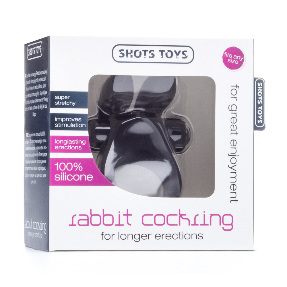 Shots Rabbit Vibrating Cockring Black Shots Rabbit Vibrating Cockring Black - Image 2