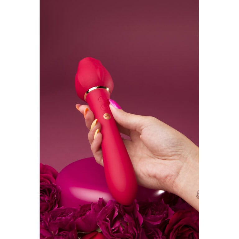 Secret Kisses Rosegasm Lingo Dual Ended G-Spot Vibrators Red Silicone detail