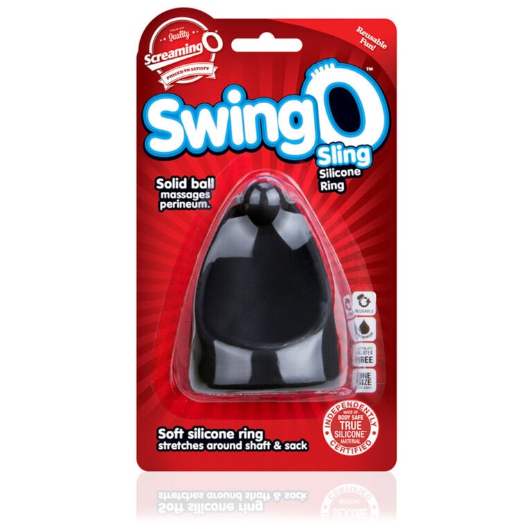 Screaming O SwingO Sling Cock Ring Rings Black Silicone detail