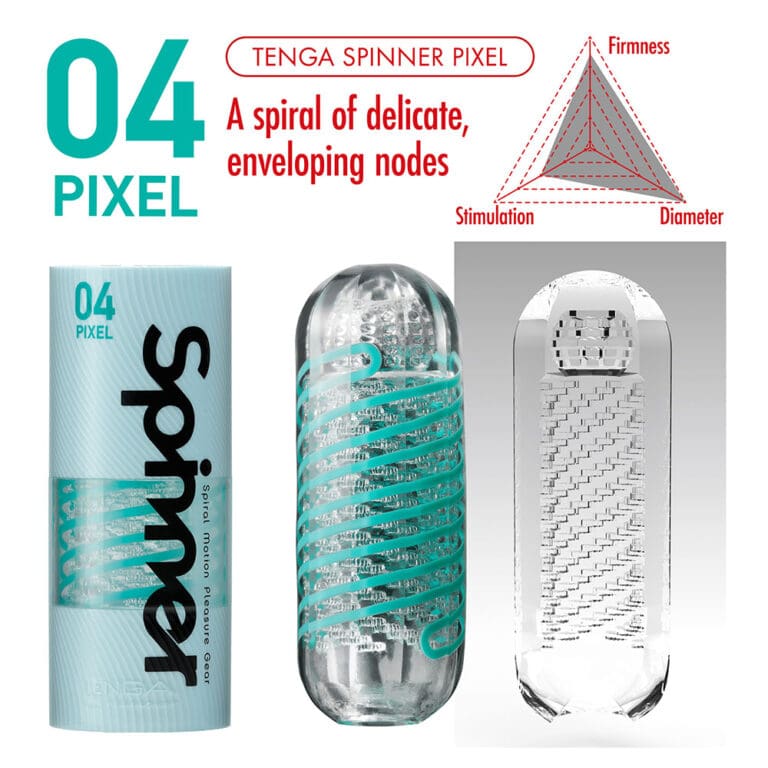 Tenga 04 Pixel Spinner Green detail