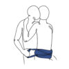 An illustration of two people hugging each other.