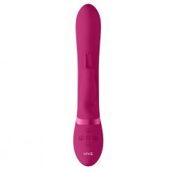 Vive Amoris Pink Rabbit Vibrator with Stimulating Beads - side view