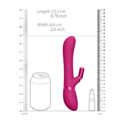 Vive Chou Double Action Interchangeable Rabbit Vibrator Pink - Image 3