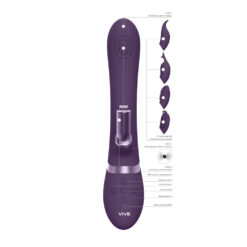 Alternative view of Vive Etsu Interchangeable Rabbit Vibrator Purple