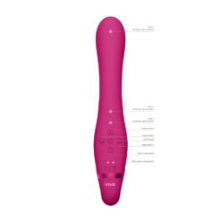Alternative view of Vive Suki Triple Action Strapless Strap On Vibrator Pink