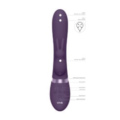 Alternative view of Vive Taka Triple Action Automatic Inflatable Vibrator Purple
