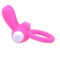 Cockring With Rabbit Ears Pink XL008x2