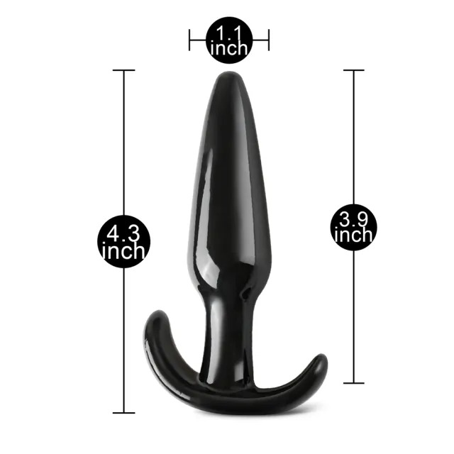 Small Tapered Black Anal Plug Small Tapered Black Anal Plug - Image 4