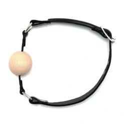 Alternative view of Leather Gag With Wooden Ball