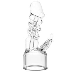 Power Head Super Dong Wand Attachment Magic Wands Clear & Transparent Skin Safe Rubber