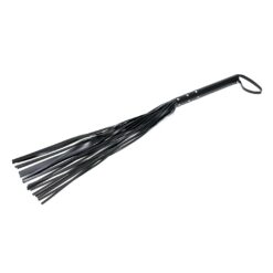 Leather whip for BDSM, fetish, and adult role-playing scenarios, designed for consensual adult intimacy, sensation play, and enhancing erotic experiences with a stylish, durable, and flexible design.