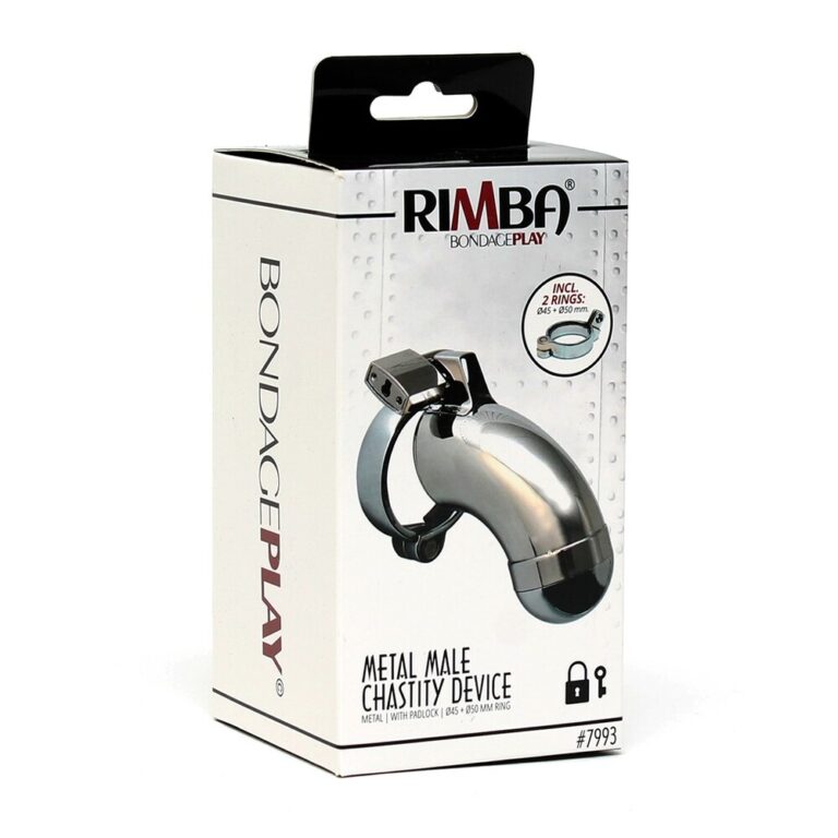 High-quality metal male chastity device designed for secure and comfortable wear, ideal for BDSM and fetish play. Features included for enhanced experience, perfect for adult intimacy and control.