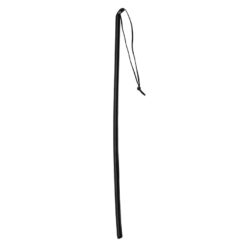 A black long stick on a white background.