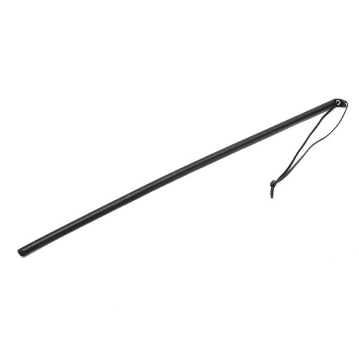 A black stick on a white background.
