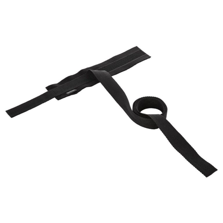 Restraint strap for BDSM and adult pleasure, made of durable black nylon with adjustable fastening for secure and comfortable bondage experiences.